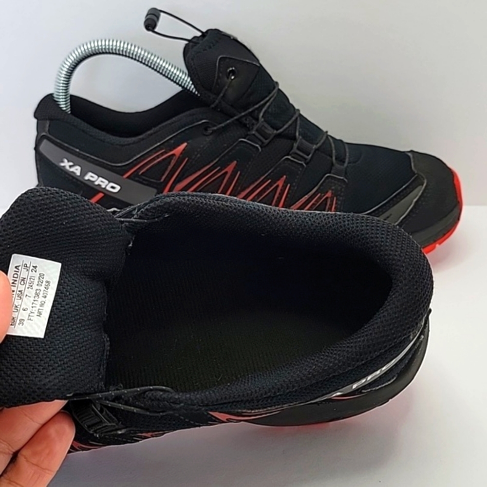 Salomon | XA Pro CS black/red trail running sneakers | WMS 8.5/MENS 7 - Picture 5 of 10